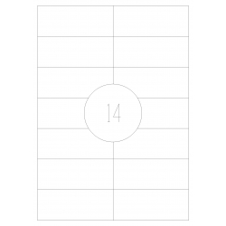 Etykiety samoprzylepne 105x42,5 100 szt. A4 MAT